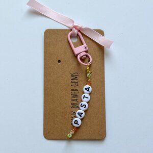 Pasta Beaded Keychain